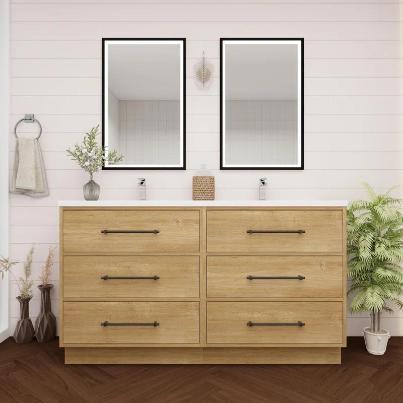MEBO Victoria 58.9'' Double Bathroom Vanity with Acrylic Top