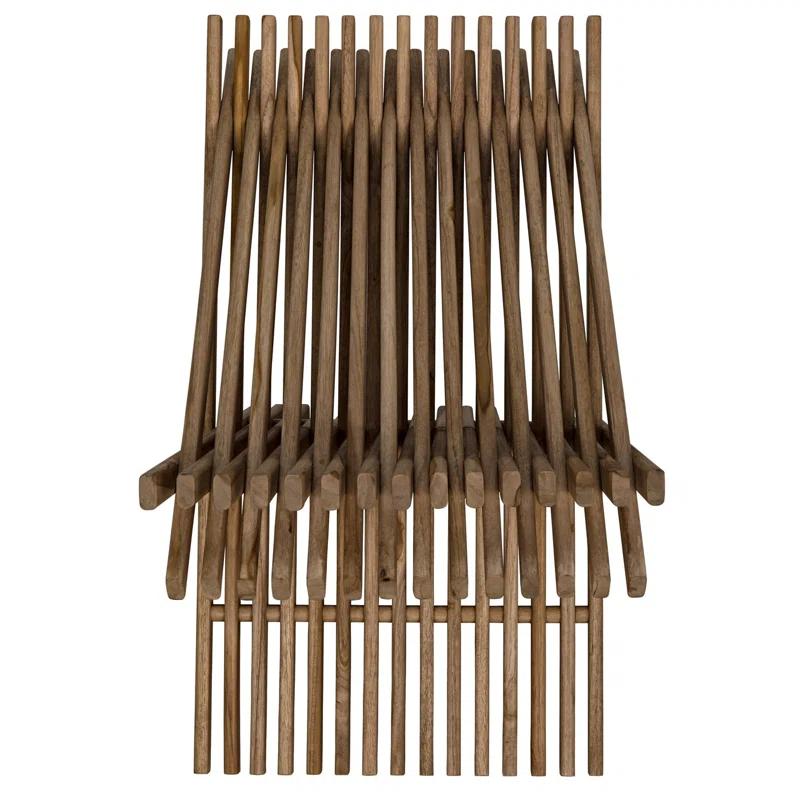 Noir Dede Solid Wood Accent Stool