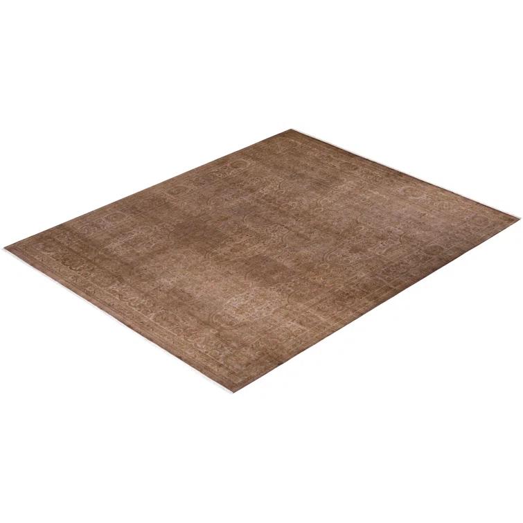 Solo Rugs Fine Vibrance, One-of-a-Kind Hand-Knotted Area Rug  - Brown | Perigold