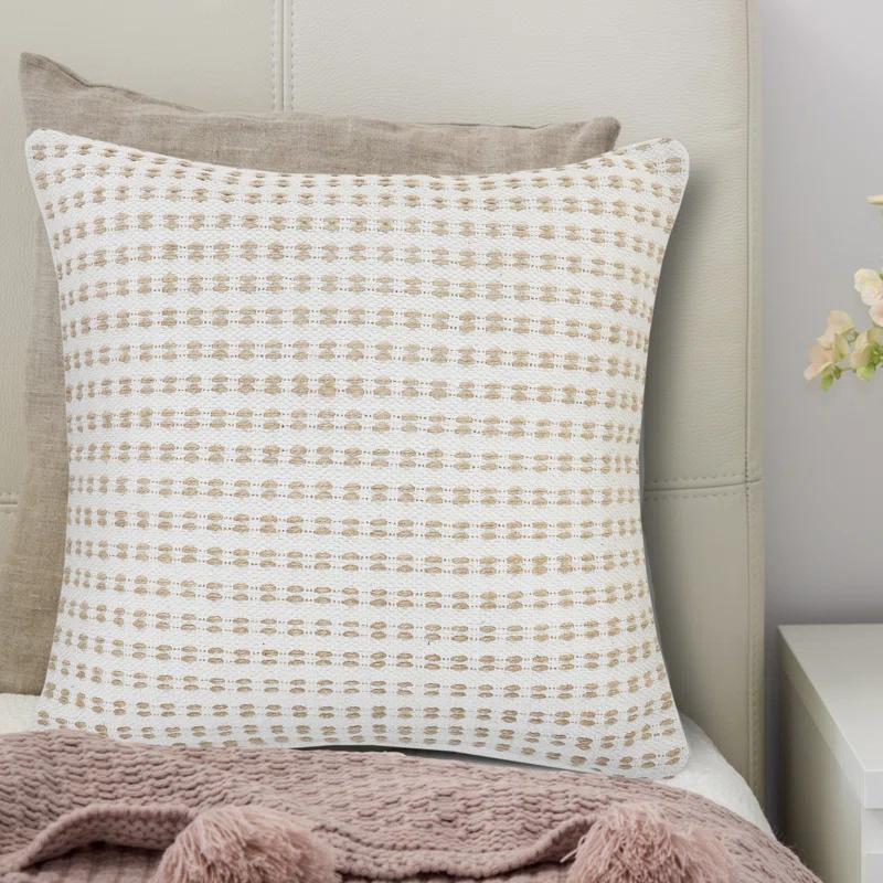 Willow Textured Cotton Throw Pillow