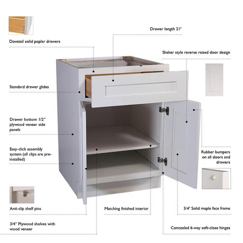 Design House Design House Brookings (Ready-to-Assemble) Shaker Style Wall Kitchen Cabinet