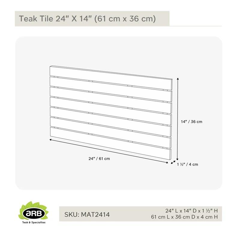 Teak Shower Mat