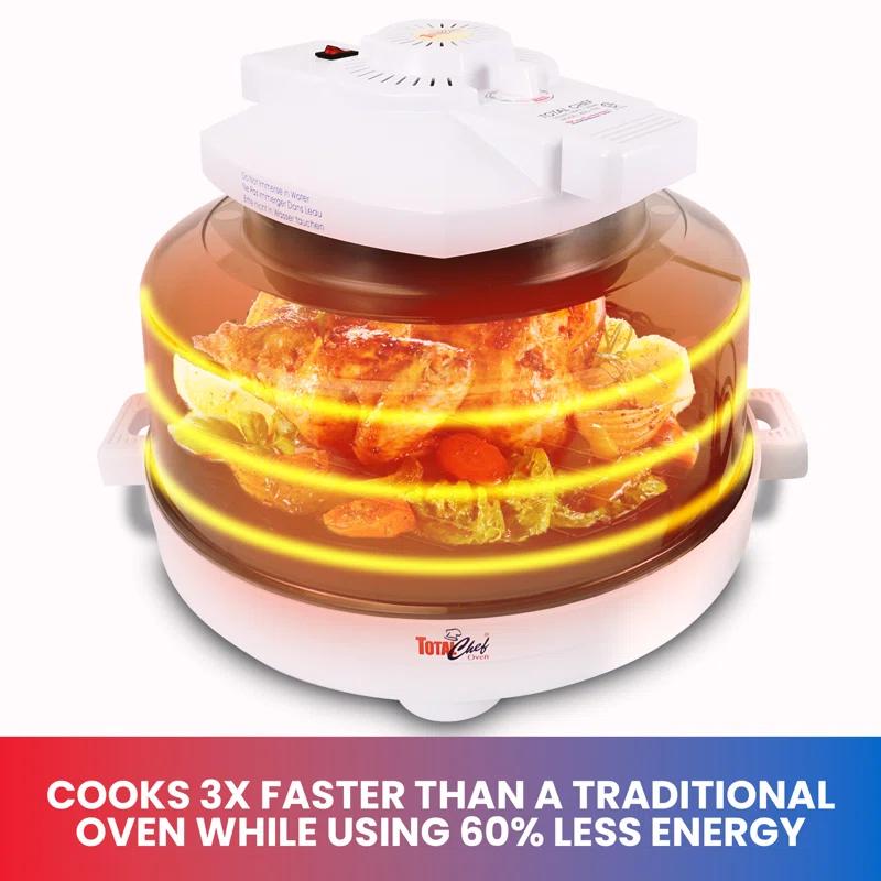 Total Chef Total Chef Countertop Infrared Oven with Convection Air Circulation, 6L