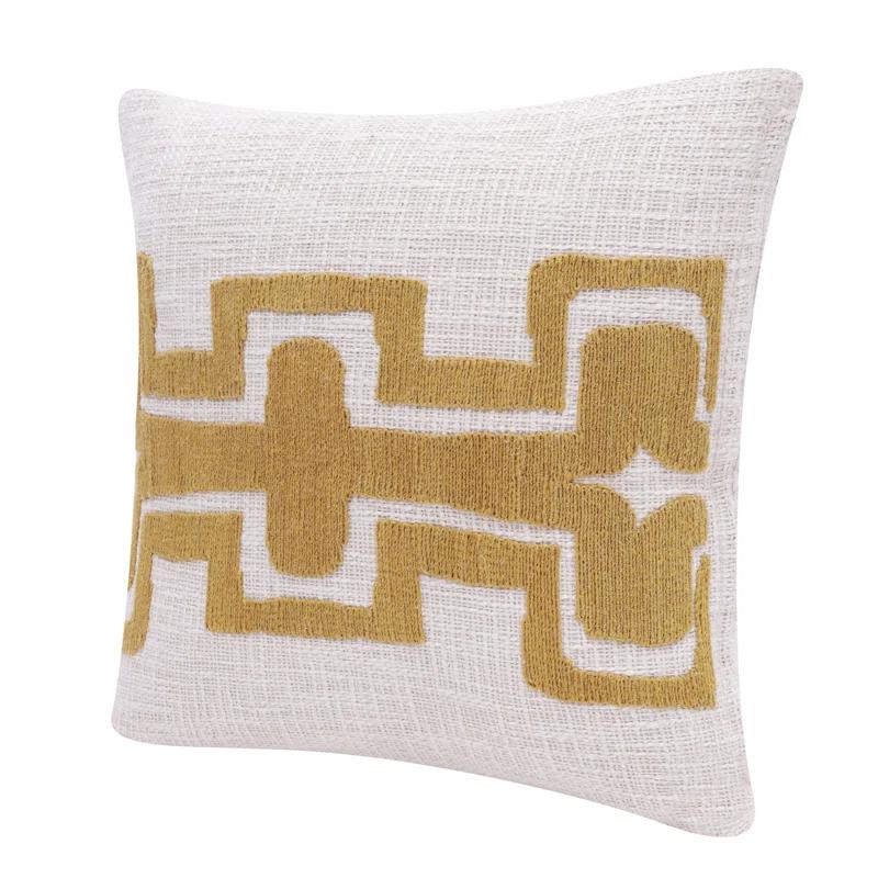 Stacy Garcia Home Geometric Handmade Cotton Wool Blend Decorative Throw Pillow