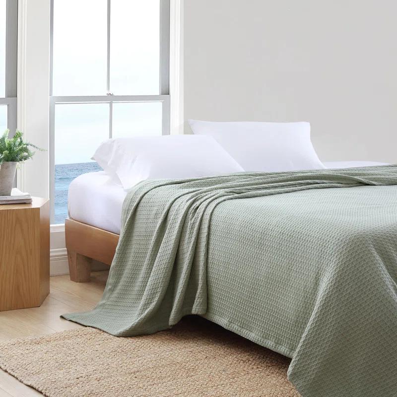 Nautica Nautica Baird Solid Cotton Reversible Blanket