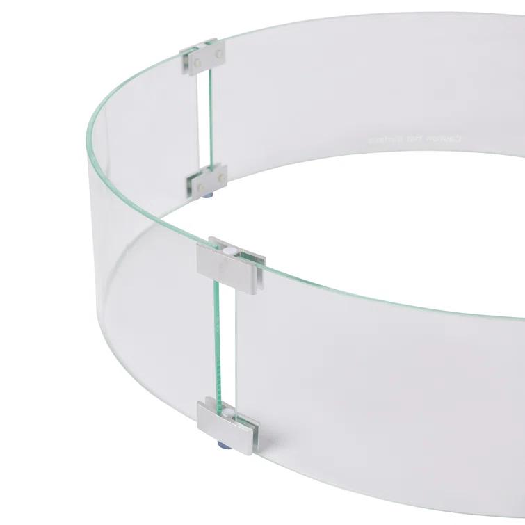 Fire Sense Fire Sense Wind Guard Clear Glass Tempered Glass for Propane, Gas, Fire Pits and Patio Heaters-Round-26 Inches