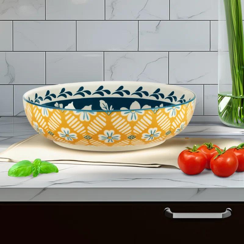 Certified International Panache Set of 6 Soup Pasta Bowl 6 asst 9.25in Diam x 2.25in 40oz (Set of 6)