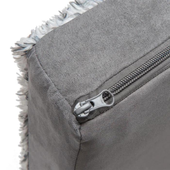 FurHaven Two-Tone Faux Fur and Suede Deluxe Orthopedic Dog Bed