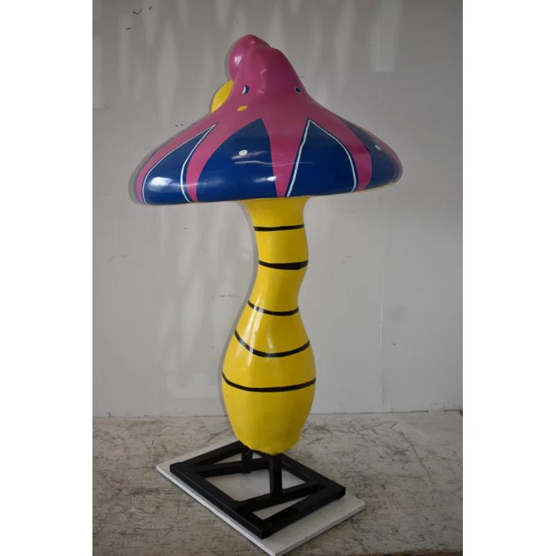 NIFAO Happy Giant Mushroom Made of Resin for Outdoors Indoors Size: 43" x 43" x 68"H