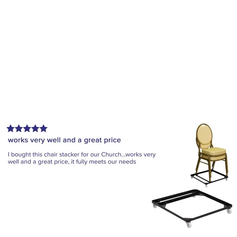 Flash Furniture Visage Steel Stack Chair and Church Chair Dolly - Material Handling Equipment