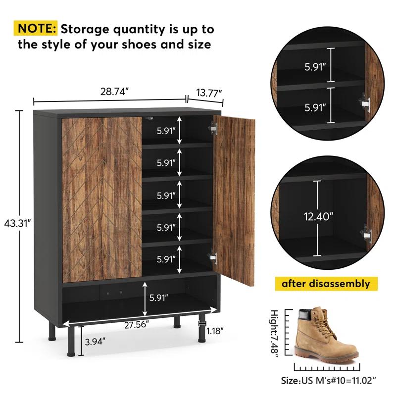Foundry Select 18 Pair Shoe Storage Cabinet