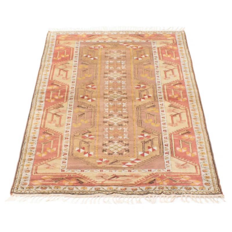 Isabelline One of kind Hand-Knotted Andelz Copper Rug 4'0" x 6'6"