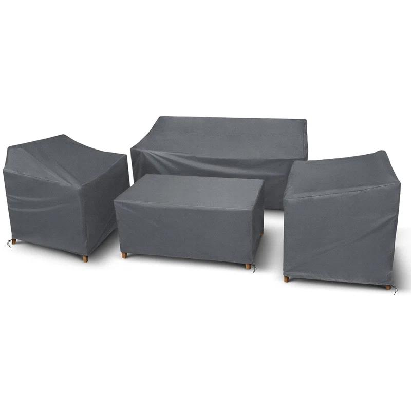 Arlmont & Co. Heavy Duty Waterproof Patio Furniture Set Covers for 4 Pieces Outdoor Conversation Set