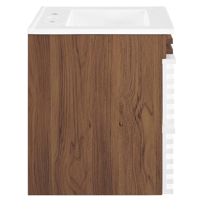 Trio Supply House Modway Render 24" Wall-Mount Bathroom Vanity