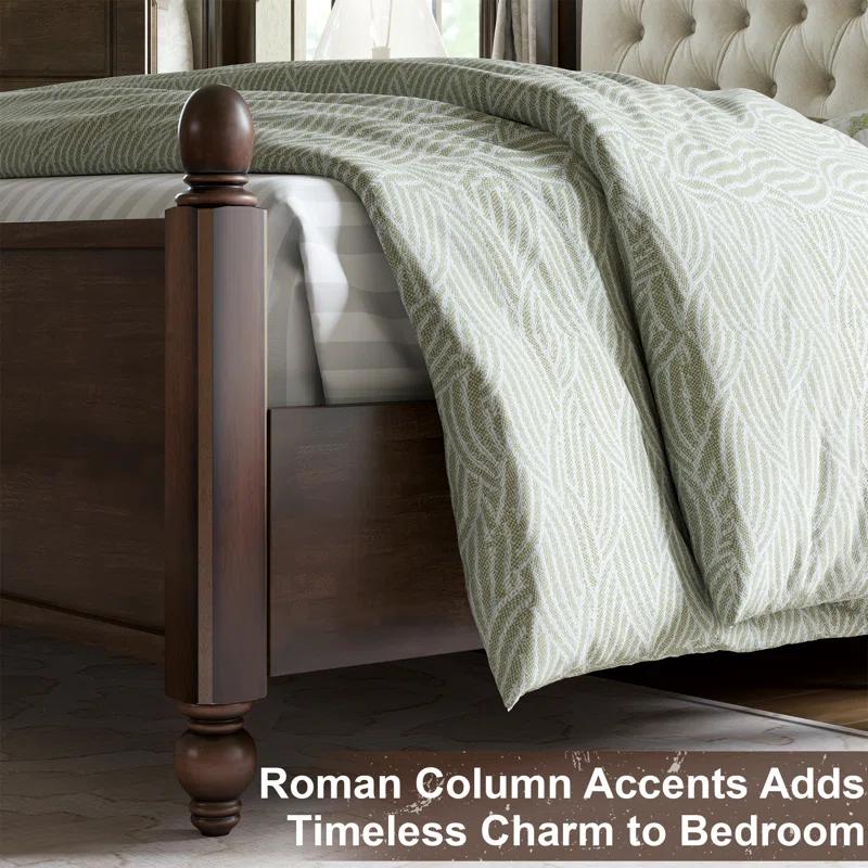 Lark Manor™ Amilio Upholstered Bed Solid Wood Platform