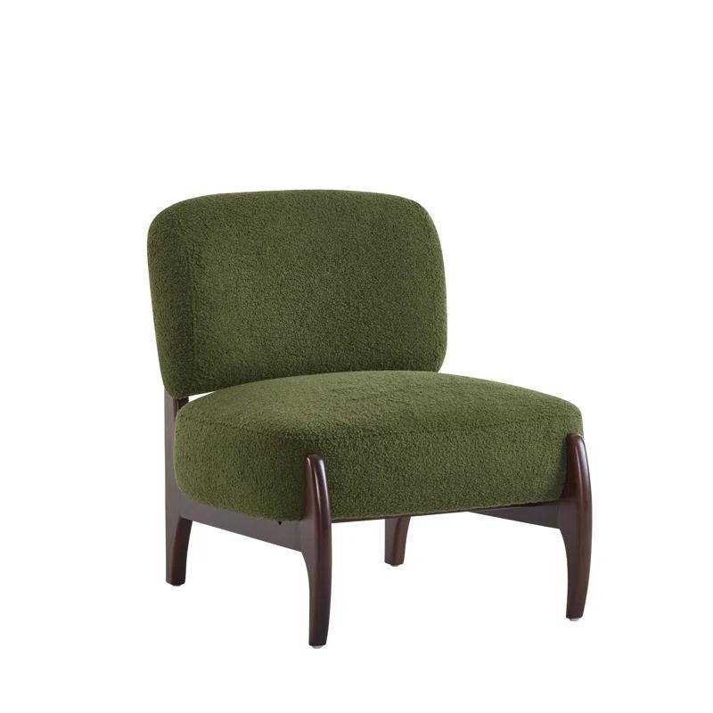 NFusion Kalel 25.5" Modern Boucle Accent Chair With Solid Wood Frame