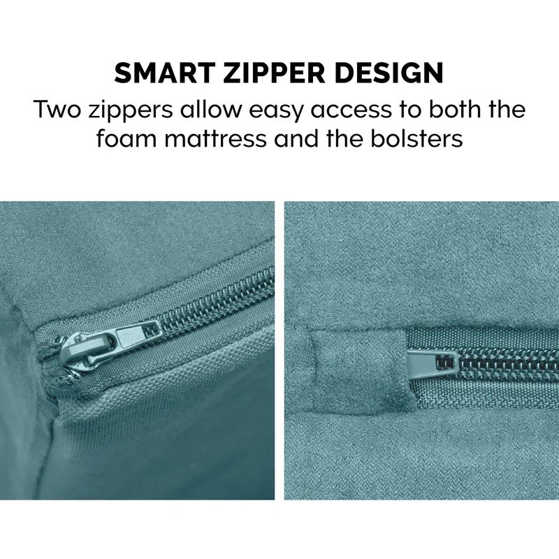 FurHaven Plush & Suede Memory Foam Sofa Style Pet Bed