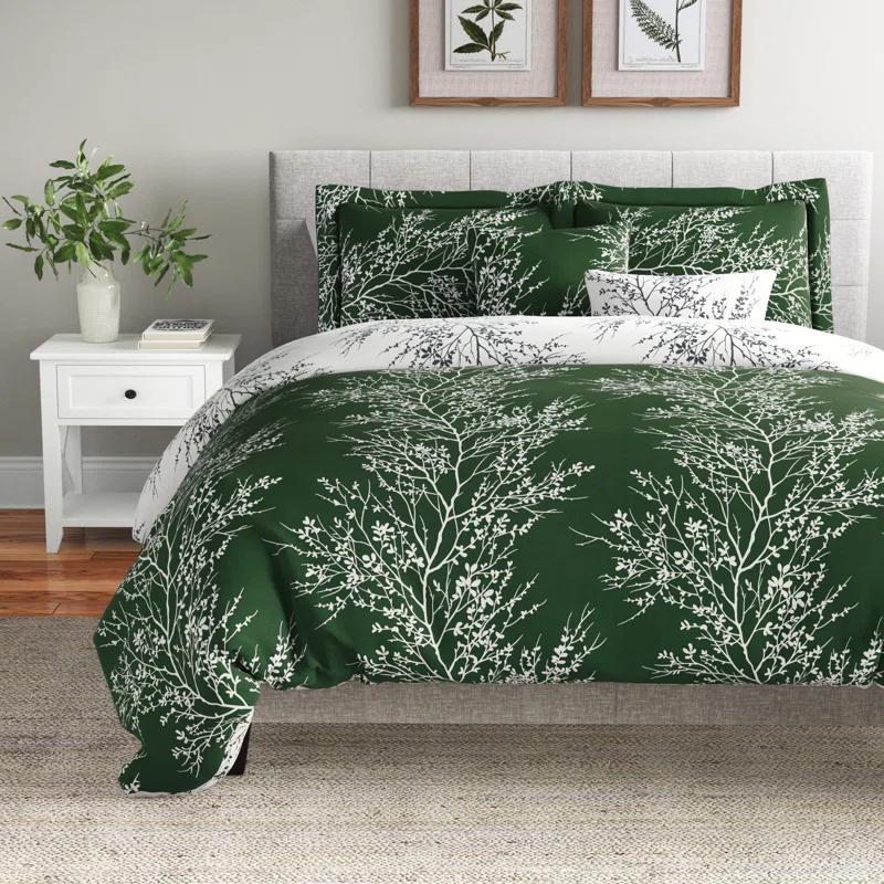 Spirit Linen 6-Piece Foliage Reversible Comforter Set & Reviews | Wayfair