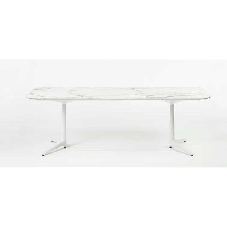 Kartell Multiplo Stone Top Metal Base Dining Table
