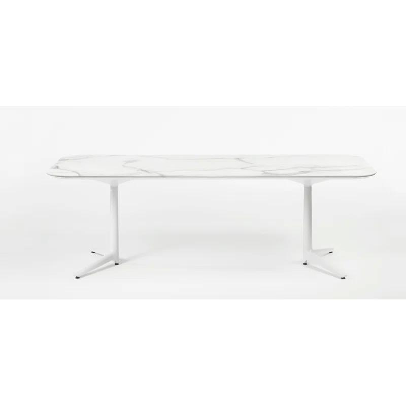 Kartell Multiplo Stone Top Metal Base Dining Table