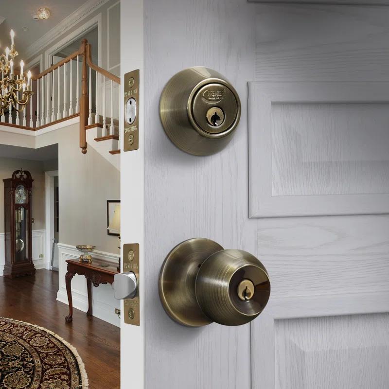 Complete Entry Knob Set with Single Cylinder Deadbolt