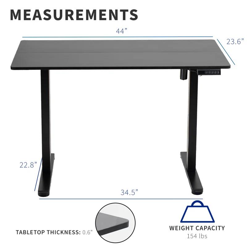 VIVO Electric 44"x 24" Sit Stand Desk, Height Adjustable Workstation (E144B series)