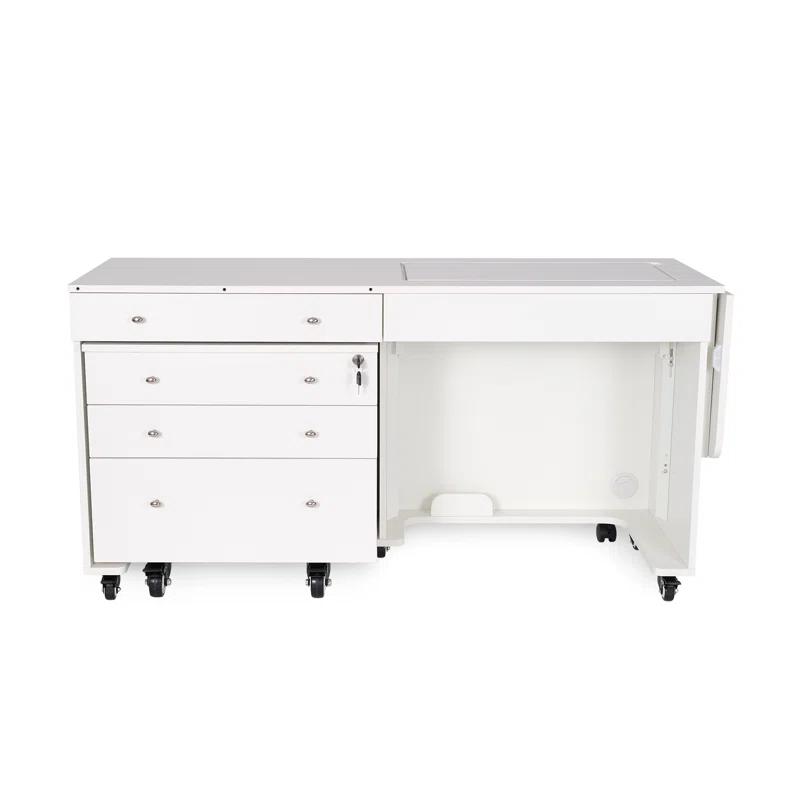 Arrow Sewing Kangaroo & Joey Hydraulic Lift Sewing Cabinet and Storage Caddy Combo by Kangaroo Sewing Furniture