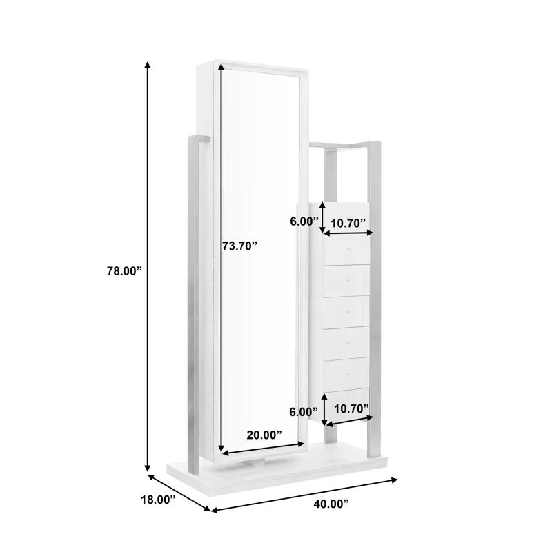 Pulaski Furniture Mirror Semanier With 7 Storage Drawers