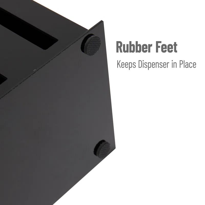 Mind Reader Mind Reader Utensil Dispenser, Silverware Organizer, Plastic Fork and Spoon DIspenser, Kitchen, 7"L x 5.75"W x 6"H, Black