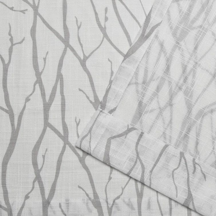 Winston Porter Leija Floral Sheer Grommet Curtain Panels & Reviews | Wayfair