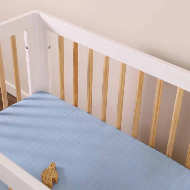 Dewdrop Muslin Mini Crib Sheet