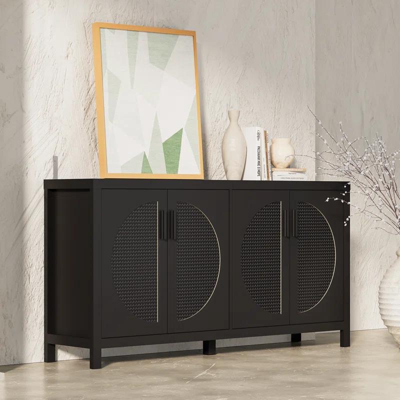 Bay Isle Home™ Buffet Sideboard Cabinets With Storage And Rattan Door