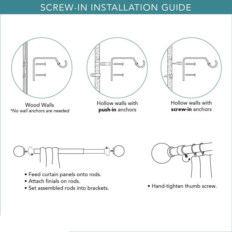 SnugSet Aiden Steel Adjustable Single Curtain Rod