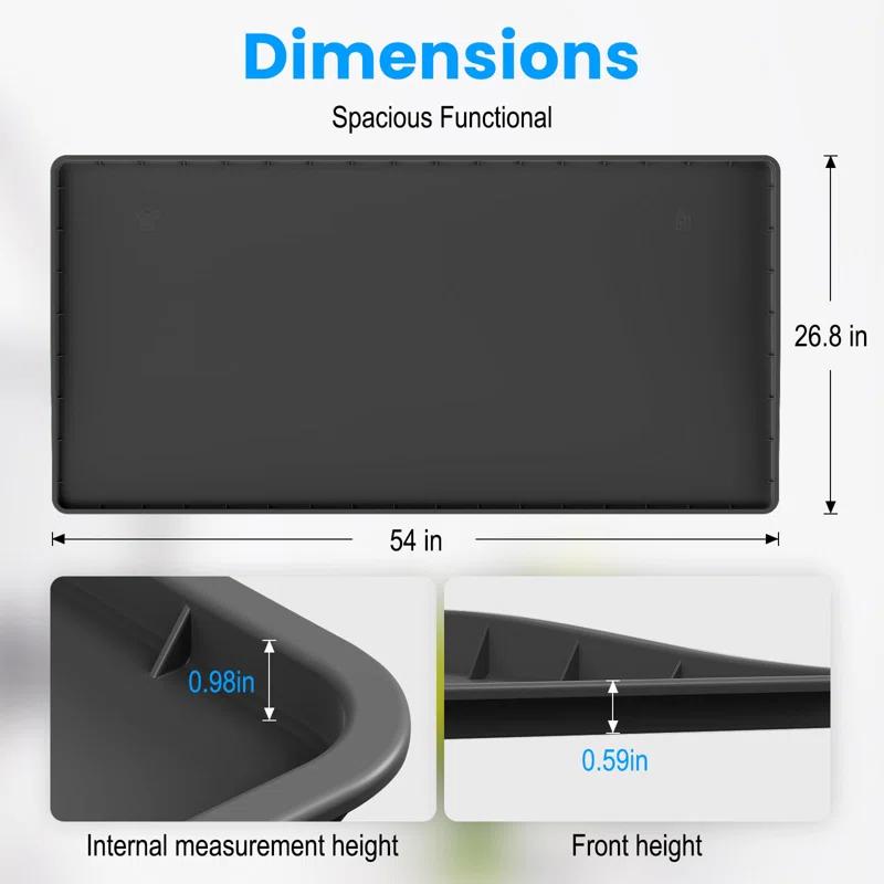 chuangyanUS Washer Dryer Countertop, 54"×26.8" Washer And Dryer Covers,Non-Slip Waterproof Washing Machine Cover Protector Top Load