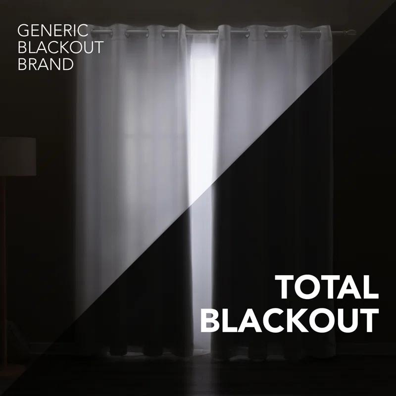 Deconovo Deconovo 100 Percent Blackout with Liner Grommet Curtain Panel Pair (Set of 2)