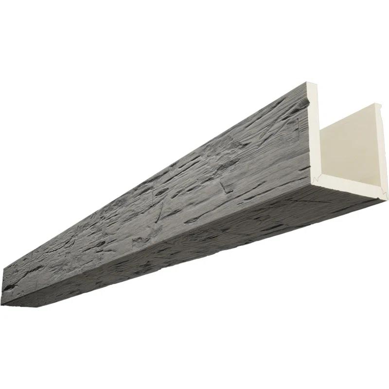 Ekena Millwork Hand Hewn Timberthane Faux Wood 3-Sided Ceiling Beam (U-beam)