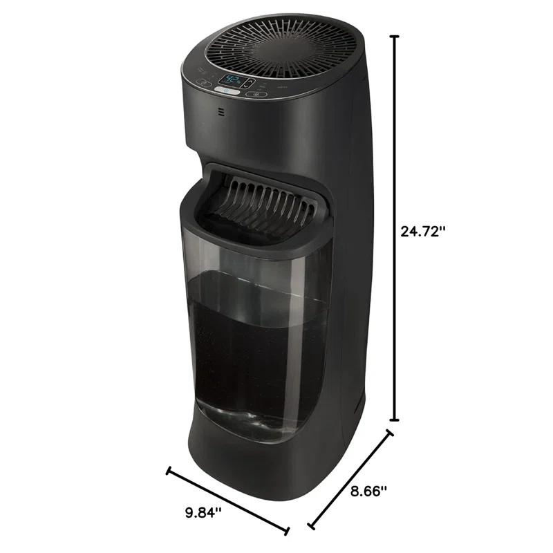 BEACHWATER POOL & SPA, LLC Top Fill Tower Humidifier, Digital Humidistat, Cool Mist Humidifier For Bedroom, Home Or Office With Space Saving Tower Design