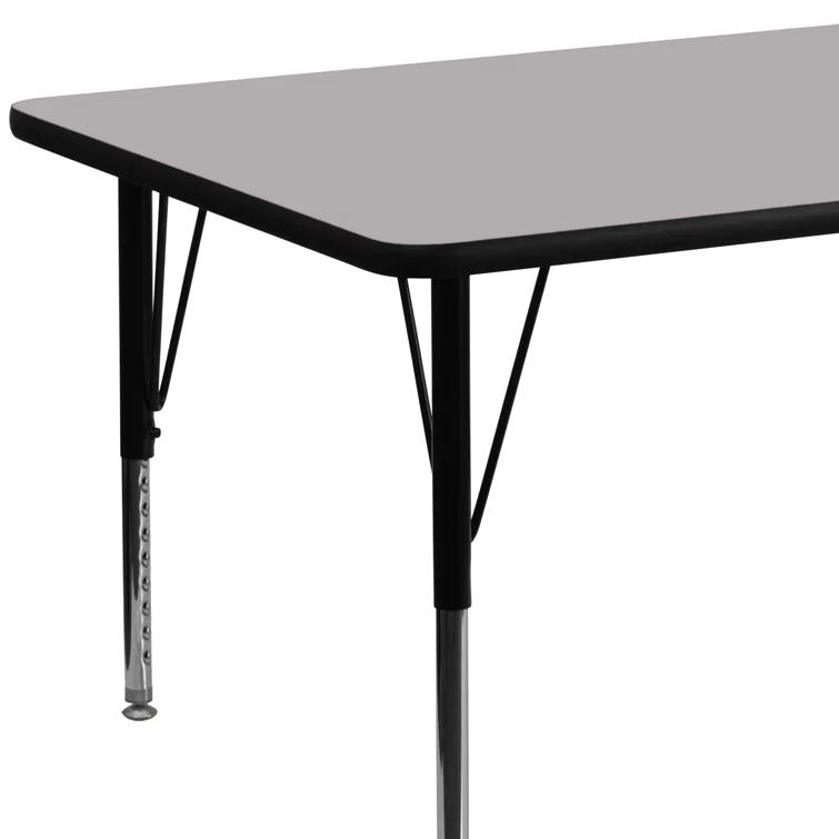 Flash Furniture Goddard 24''W x 48''L Rectangular HP Laminate Activity Table - Adjustable Legs