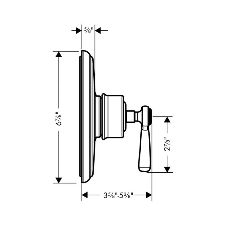 AXOR AXOR Montreux Pressure Balance Valve Trim Only 16508001