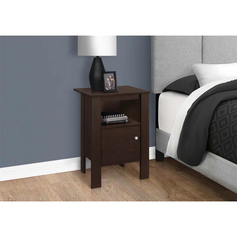 Millwood Pines Accent Table, Side, End, Nightstand, Lamp, Storage, Laminate, Transitional