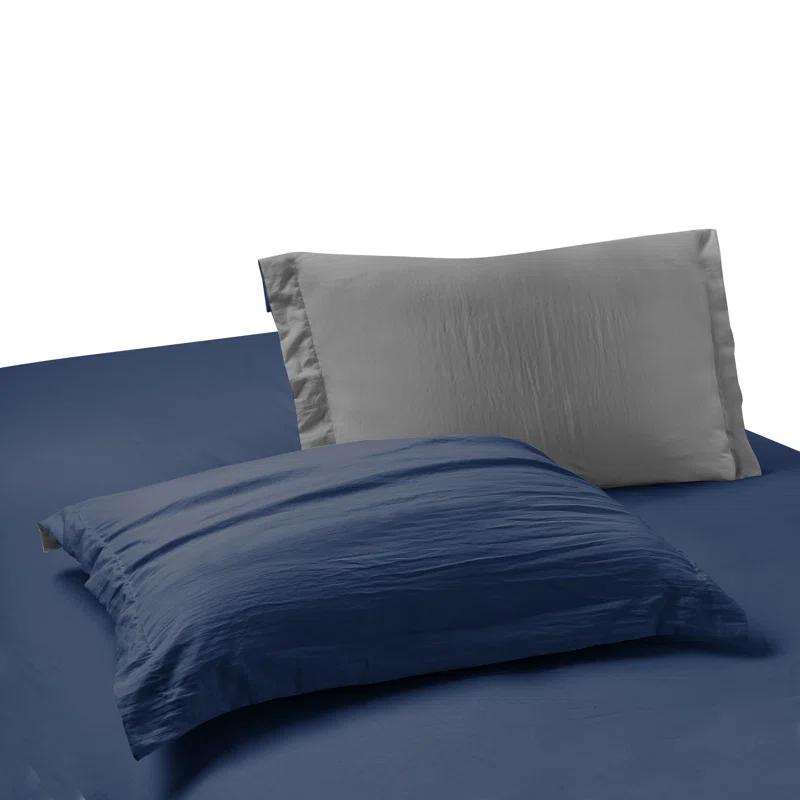 Swift Home Ultra Soft Reversible Crinkle Washed Microfiber Duvet Cover Set