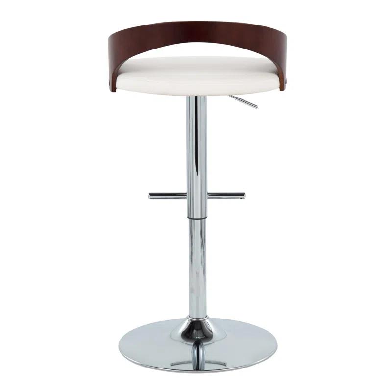 Grotto Swivel Upholstered Adjustable Height Counter Stool with Metal Frame (Set of 2)