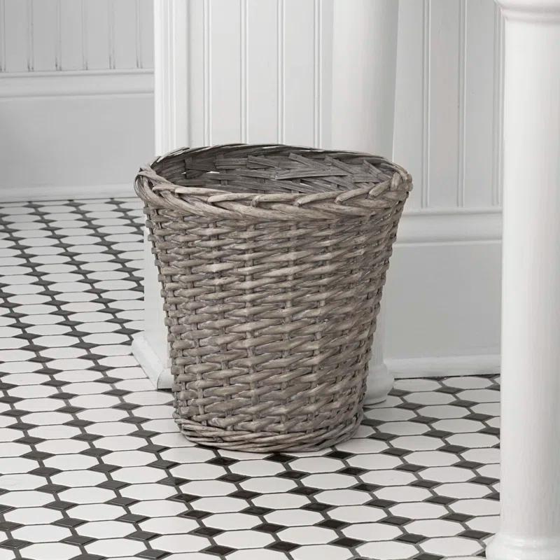 Household Essentials Willow Wicker Open Waste Basket