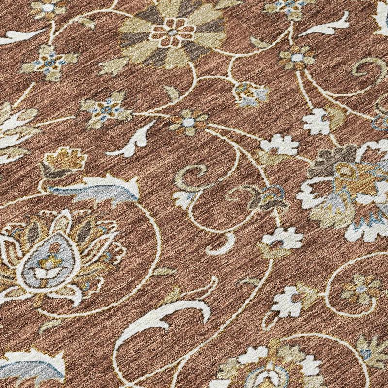 Machine Washable Indoor/Outdoor Cicel ACN1149 Paprika Rug