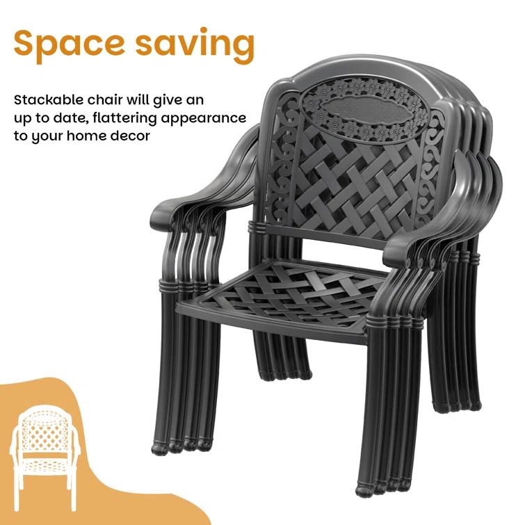 MIRROR FLY 58.27"L 34.65"W Rectangular Table Cast Aluminum Outdoor Dining Set with Umbrella Hole and Red Cushions