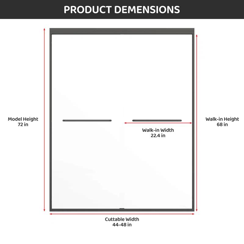 EASTANA Semi-frameless bypass bathroom sliding door AADSH6269LL