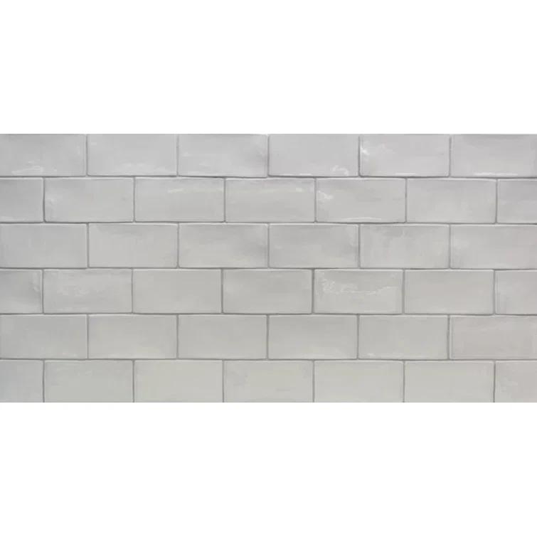 Barcelona 3x6 Blanco Polished Ceramic Subway Wall Tile (5.38 Sq. Ft. / Case)
