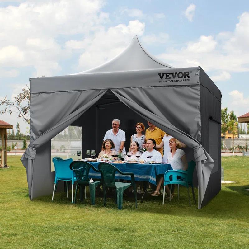Stellweilan Tessberg 10x10 FT Pop up Canopy with Removable Sidewalls, Instant Canopies