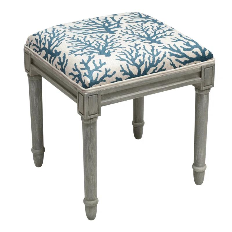 Highland Dunes Toppenish Solid Wood Accent Stool