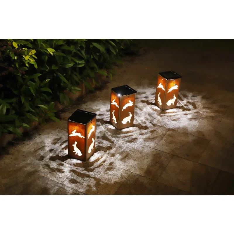 Techko Solar Themed Silhouette Indoor/Outdoor Garden Décor Lantern